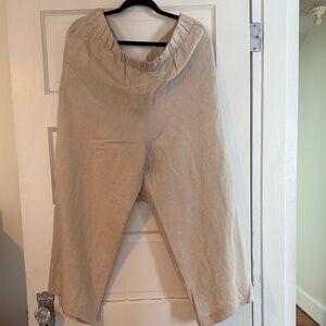 H&M Natural Linen Trousers